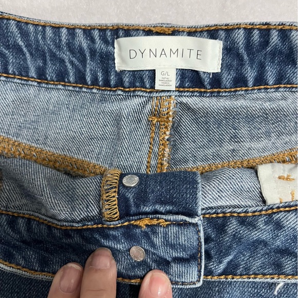 BUNDLE OF 2 DENIM MINI SKIRTS BY DYNAMITE SIZE LARGE - Picture 6 of 11
